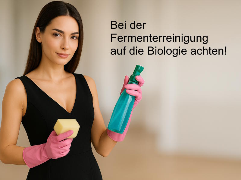 Die Fermenterreinigung der Biogasanlage.